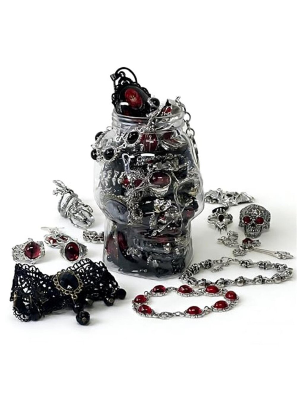Mystery Jewelry Jar for Women, Gothic Witchy Vintage Jewelry Gift Set(Goth Boho